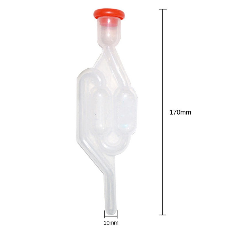 One-way Wine AirLock Beer Brewing Fermentation Check Valve Plastic Air Lock Water Seal Home Winemaking Exhaust Valve Fermenter